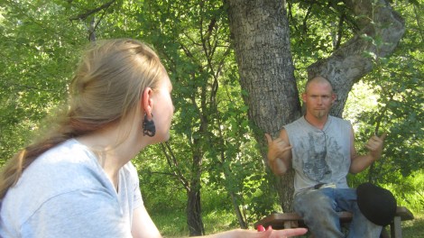 Miles telling us about Peg Leg Annie